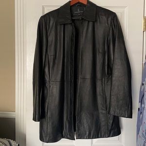 Women’s London Fog leather car coat.